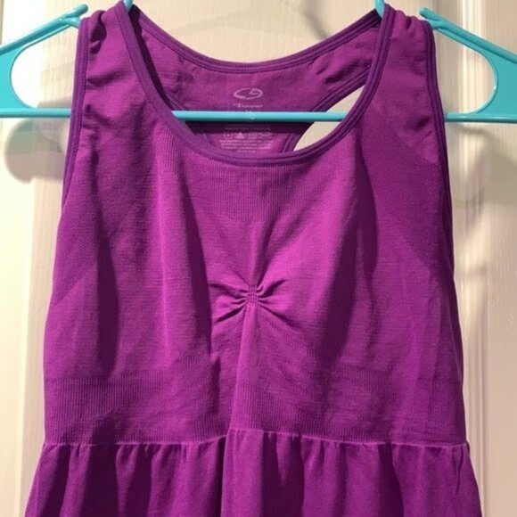 C9 Champion Activewear Racerback Tank Top Purple Built in Bra Size Med EUC #M280 - Picture 2 of 9